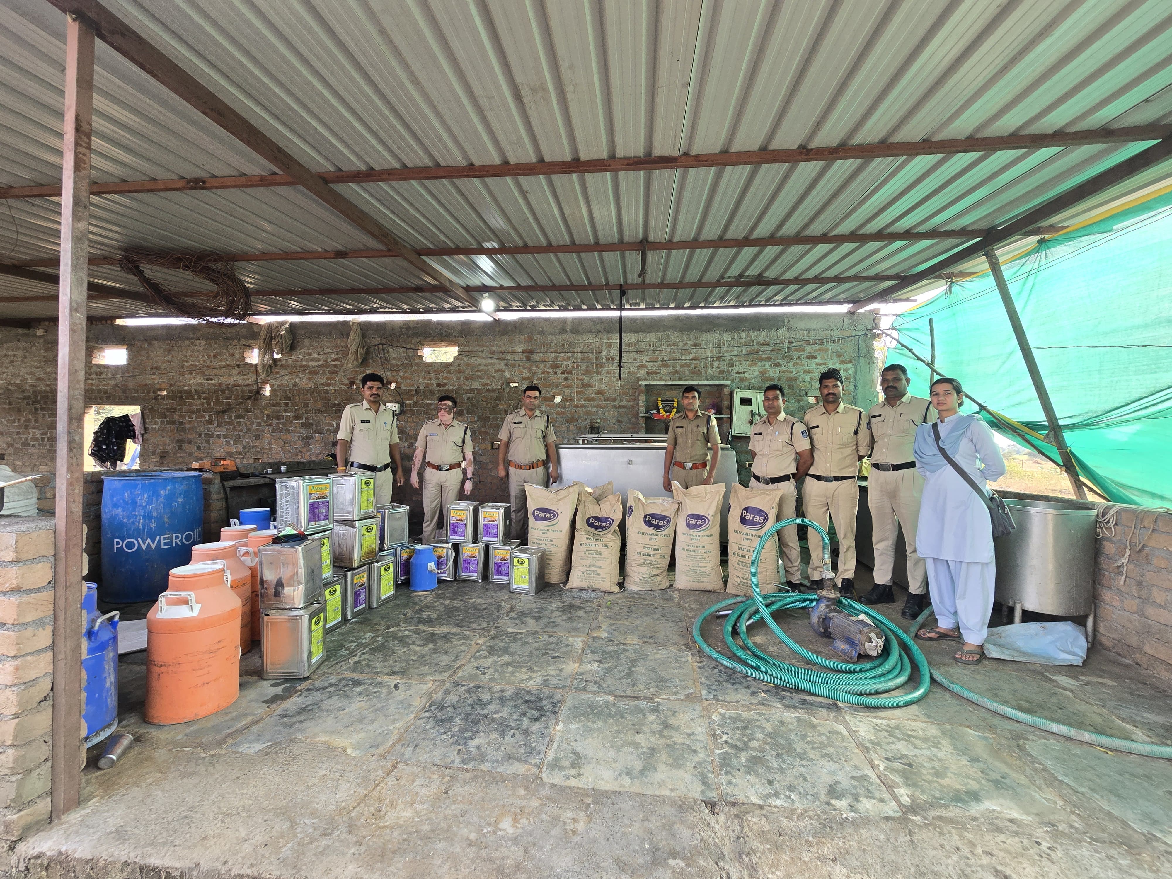 Fake Milk Production Hub Raided in Dhangar Khedi, Mandsaur; Substantial Material Seized