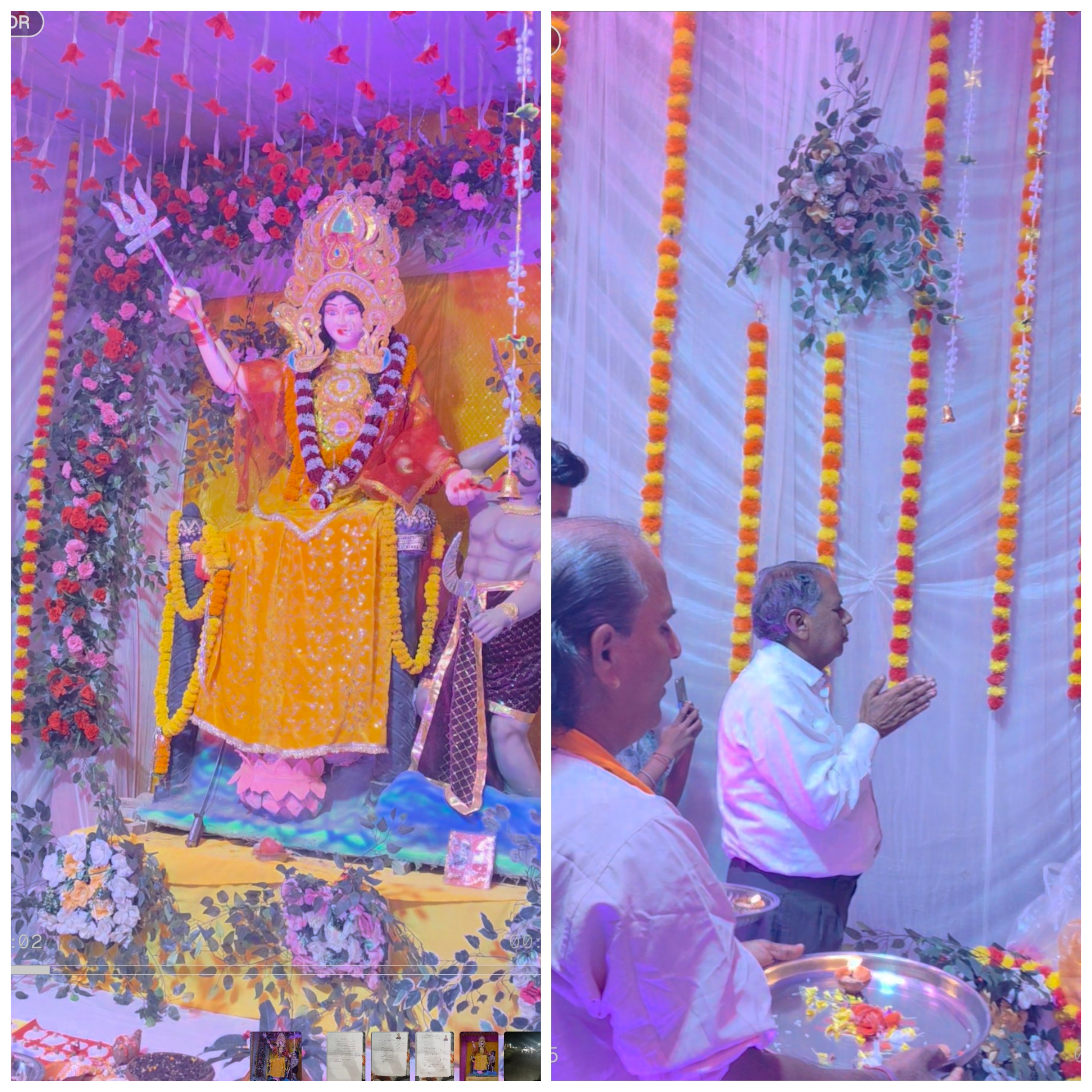 Maa Pitambara's Tableau Celebrated in Aaron; Council Representative Offers Prayers
