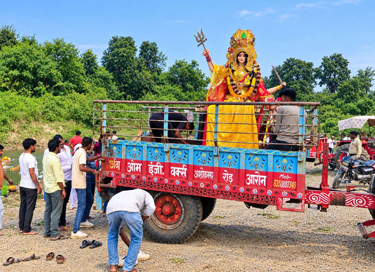 Emotional Farewell to Mother Pitambara in Aaron, Wishes for Next Year's Return