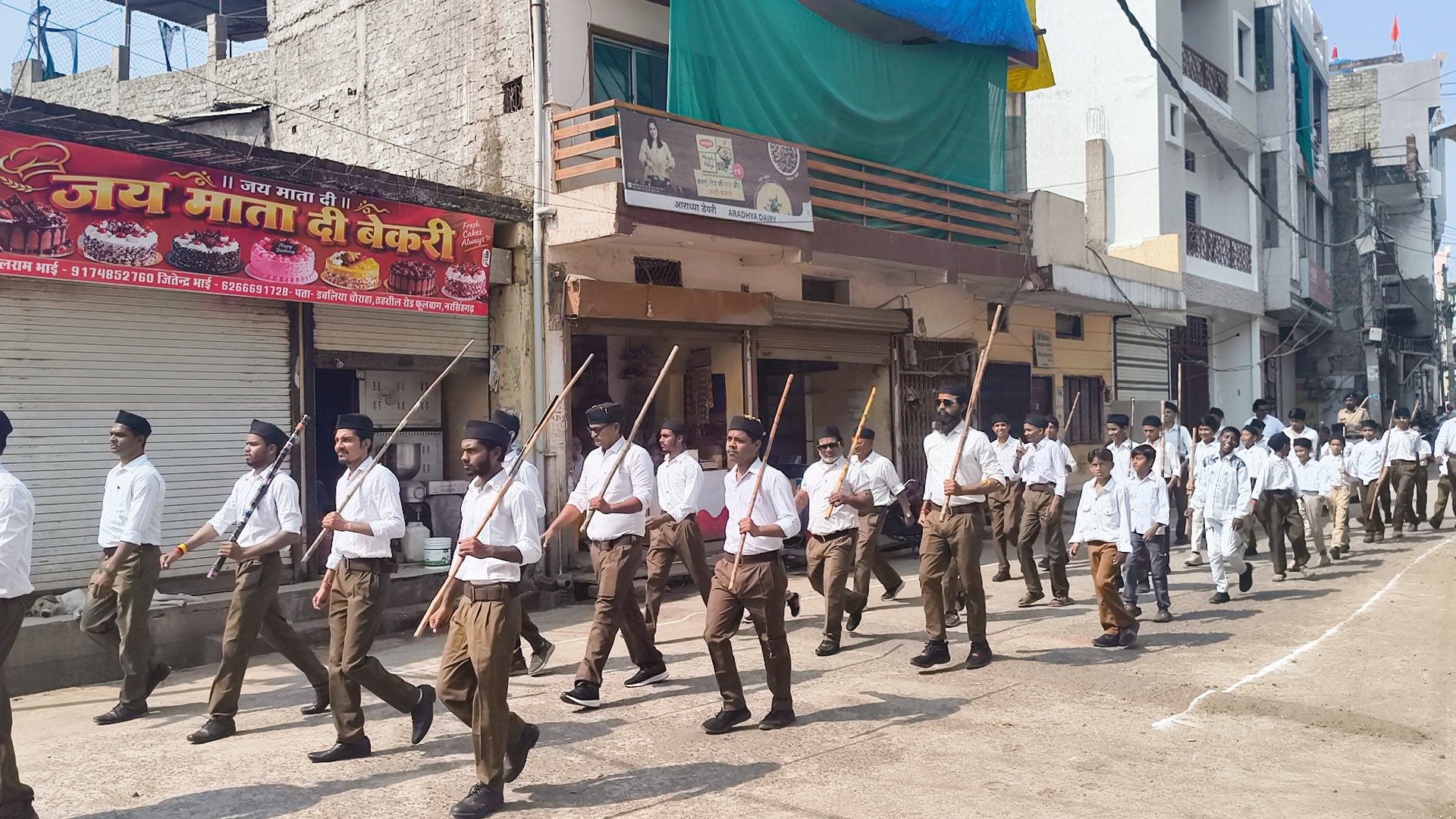 नरसिंहगढ़ में संघ का भव्य पथ संचलन, राष्ट्र सेवा का संकल्प