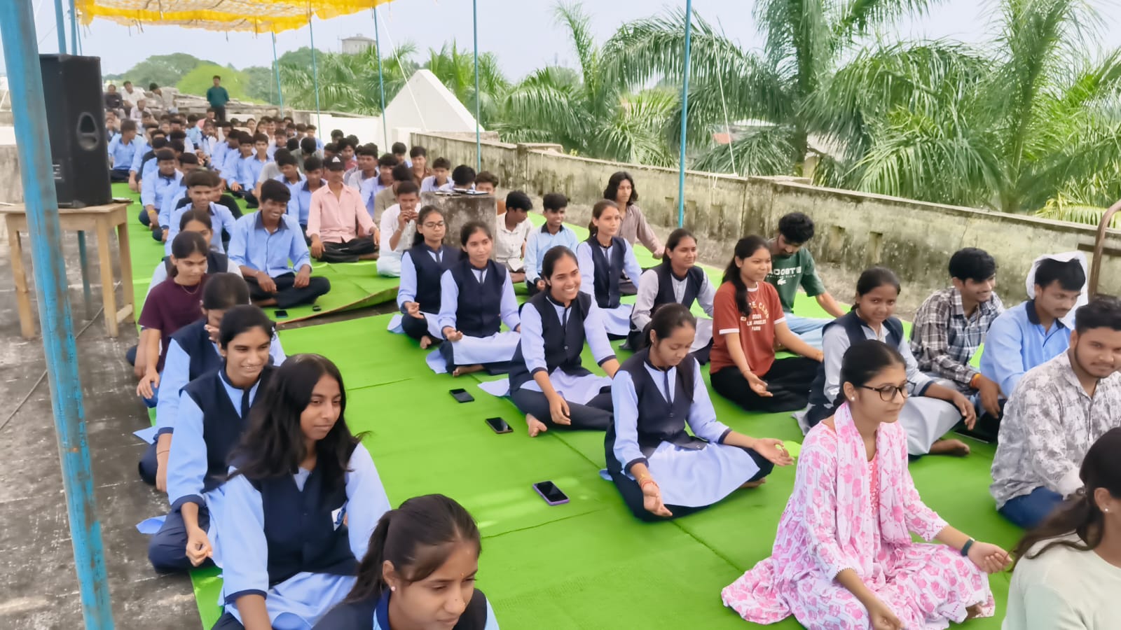 Yoga Camp at Narmadapuram Polytechnic Boosts Youth Concentration and Well-being