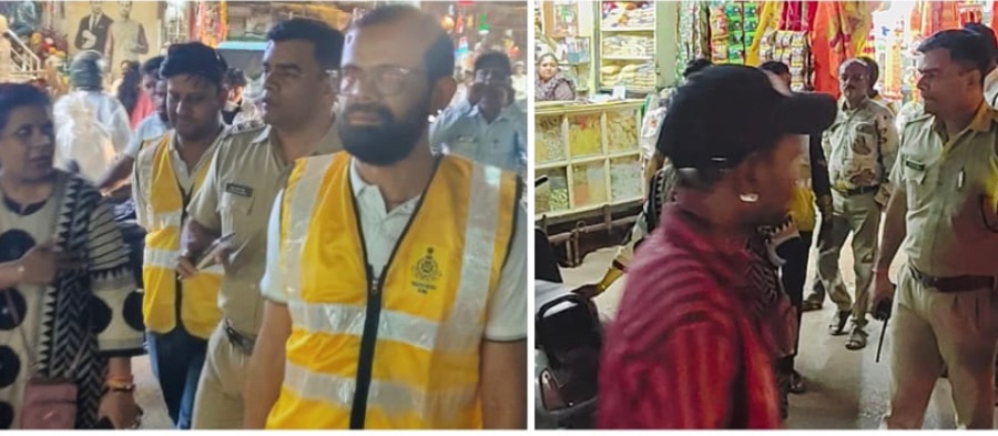 गुना में सुगम यातायात के लिए पुलिस का निरीक्षण, अतिक्रमण पर कार्रवाई