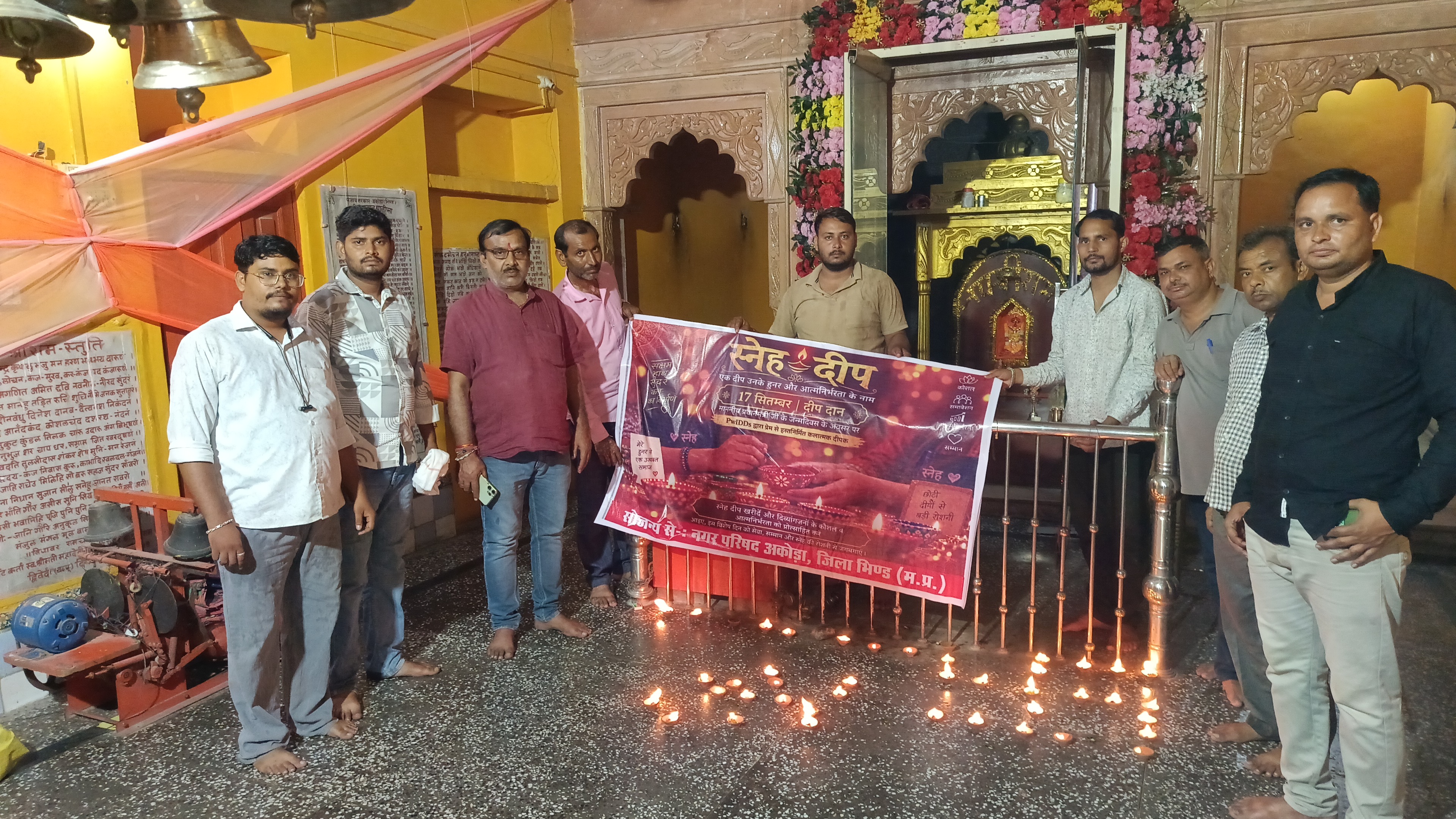 'Lamp of Blessings' Program in Akoda, Lamps of Faith Lit in Temples