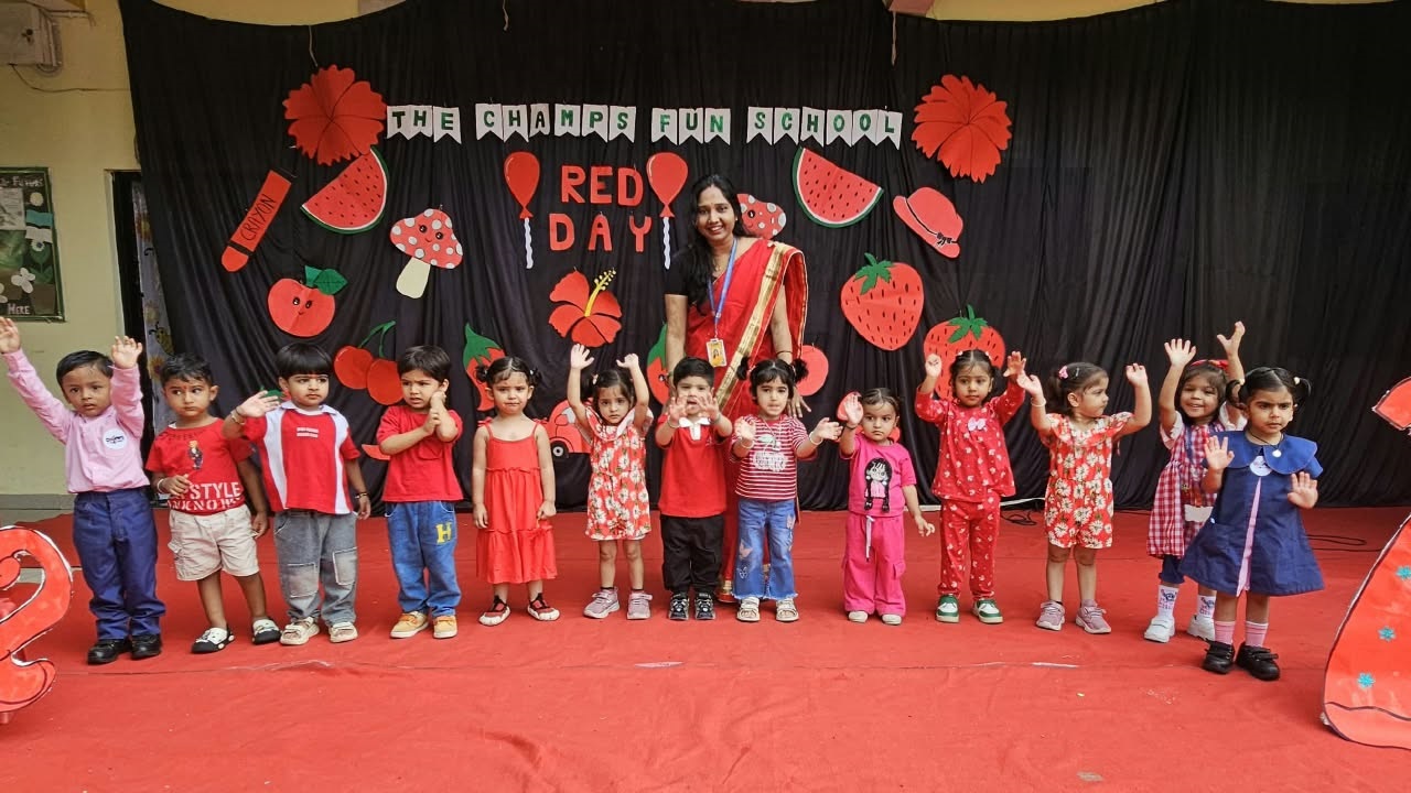 The Champs Fun School Celebrates 'Color Week' Starting with a Red Theme