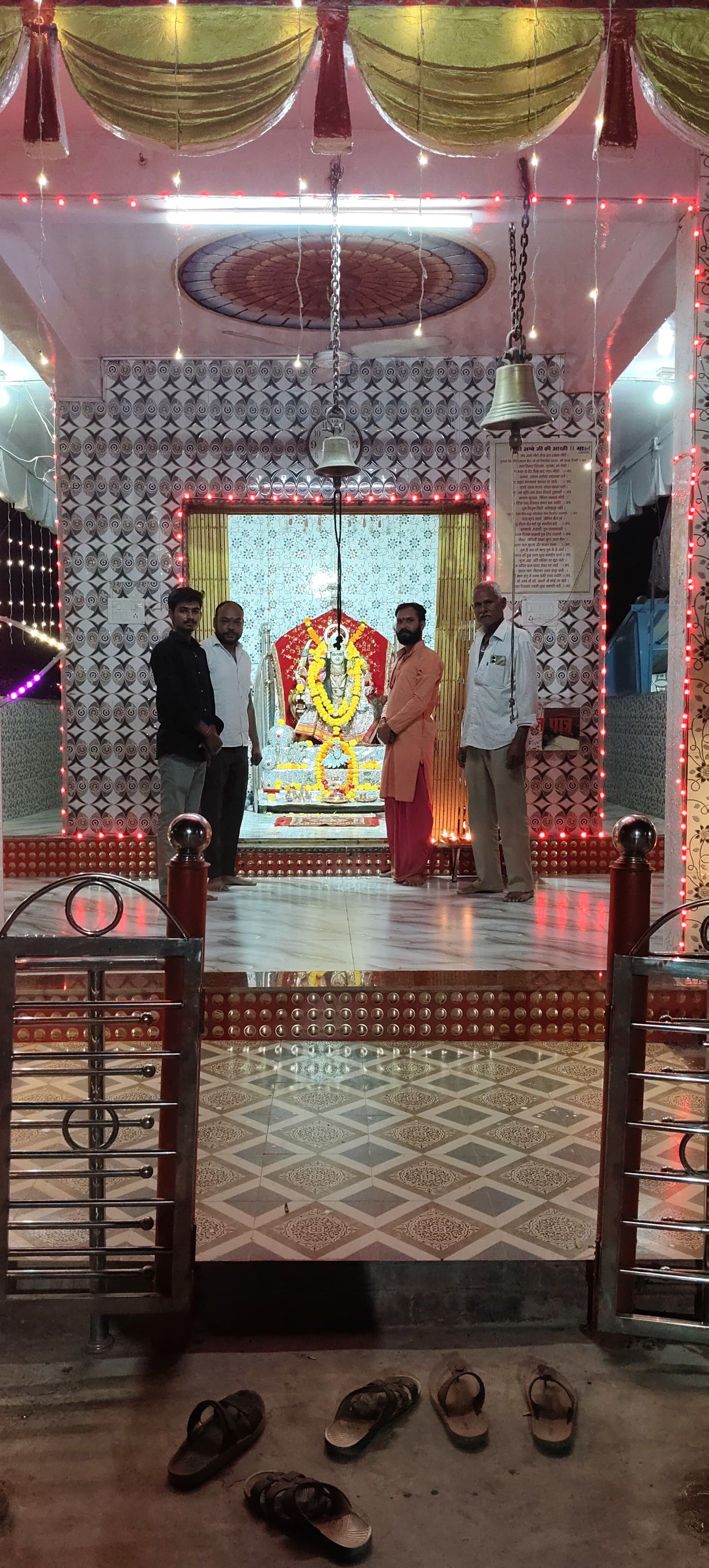 Grand Devotion to Maa Sherawali at Narsinghgarh Power Station, Preparations Underway for Mah Aarti on Mahanavami