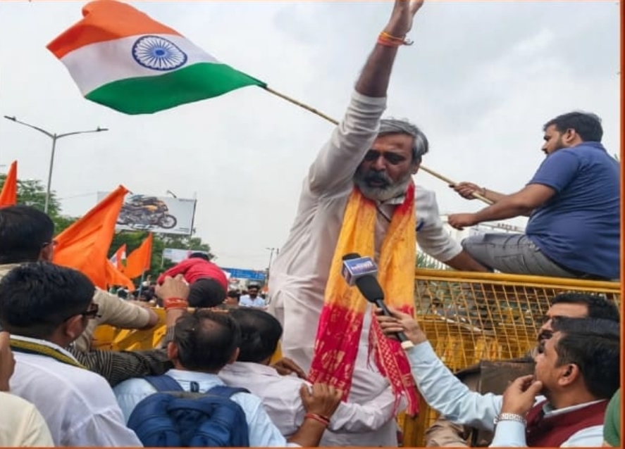 Karni Sena Protests UGC's New Rules, Submits Memorandum to Governor