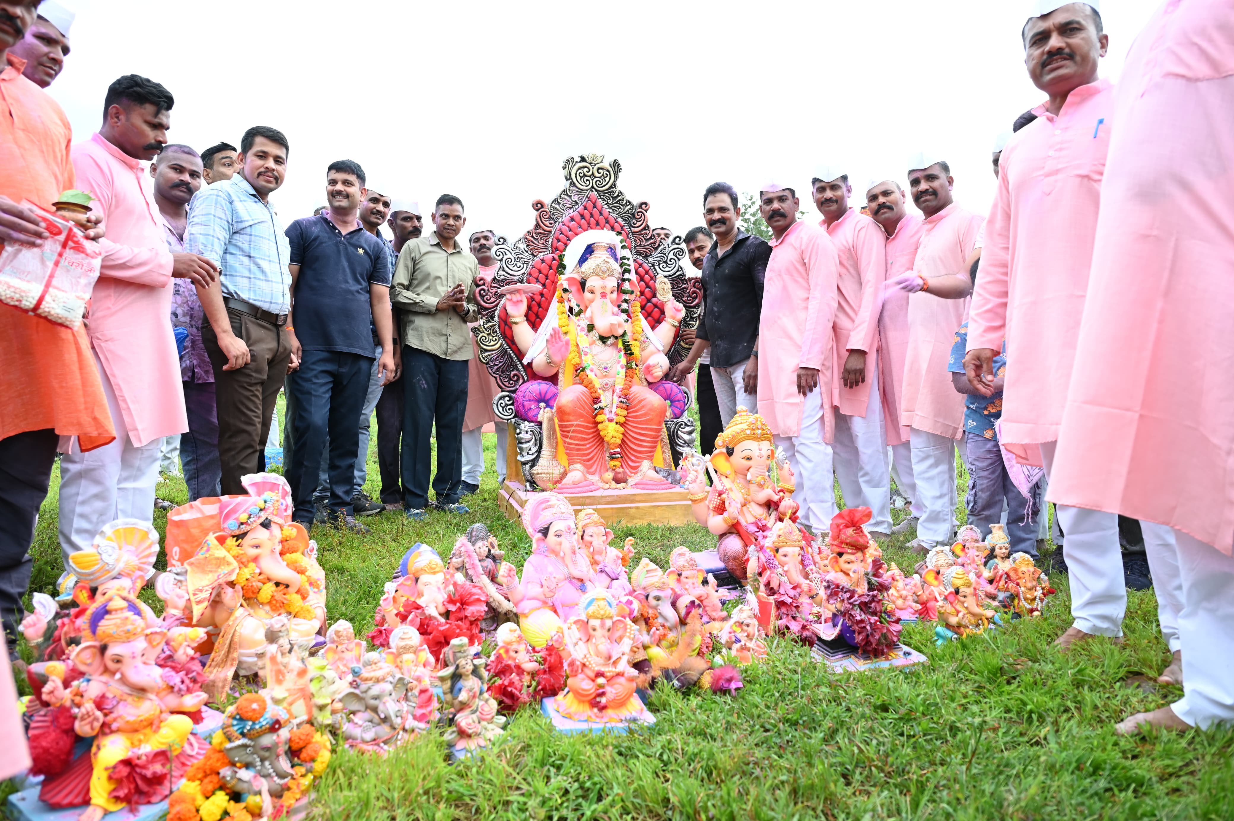 107 RAF Hinotiya Reverently Immerses Ganesh Idol