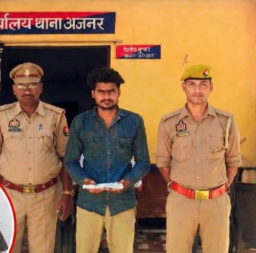 अजनर पुलिस ने अवैध तमंचे व कारतूस के साथ युवक को दबोचा